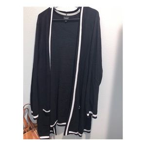 Black longline cardigan